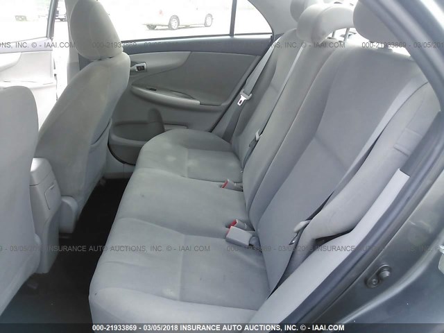 2T1BU4EE5CC858583 - 2012 TOYOTA COROLLA S/LE GRAY photo 8