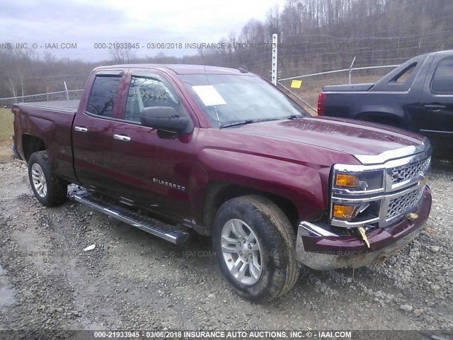 1GCVKREC6EZ295874 - 2014 CHEVROLET SILVERADO K1500 LT BURGUNDY photo 1