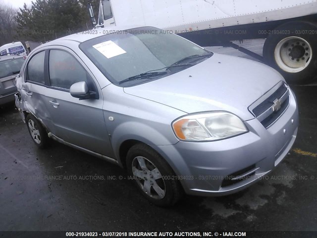 KL1TD56697B045342 - 2007 CHEVROLET AVEO LS SILVER photo 1
