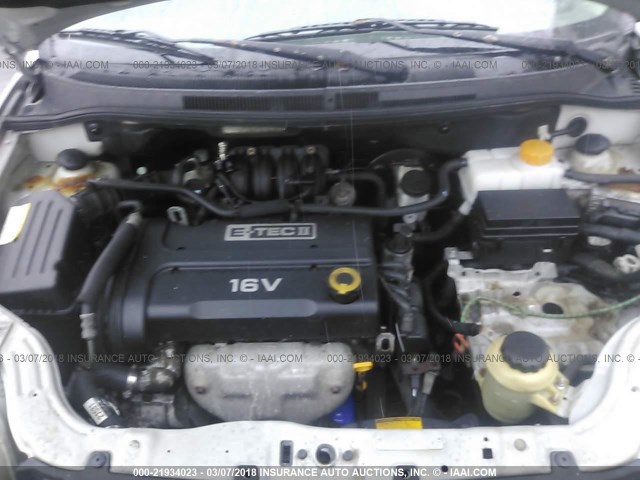 KL1TD56697B045342 - 2007 CHEVROLET AVEO LS SILVER photo 10