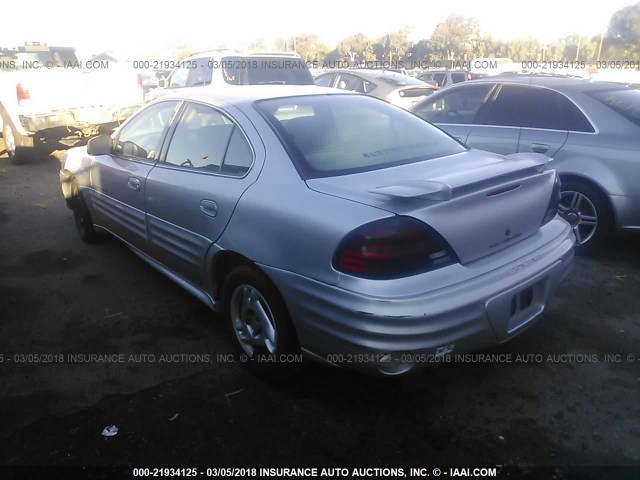 1G2NF52T01C168945 - 2001 PONTIAC GRAND AM SE1 SILVER photo 3