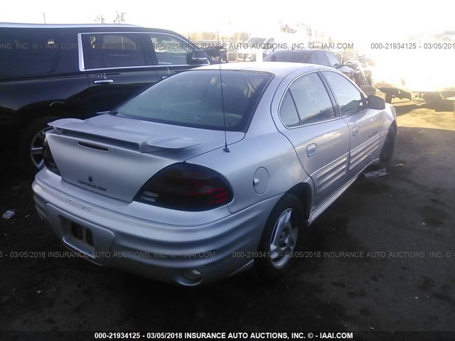 1G2NF52T01C168945 - 2001 PONTIAC GRAND AM SE1 SILVER photo 4