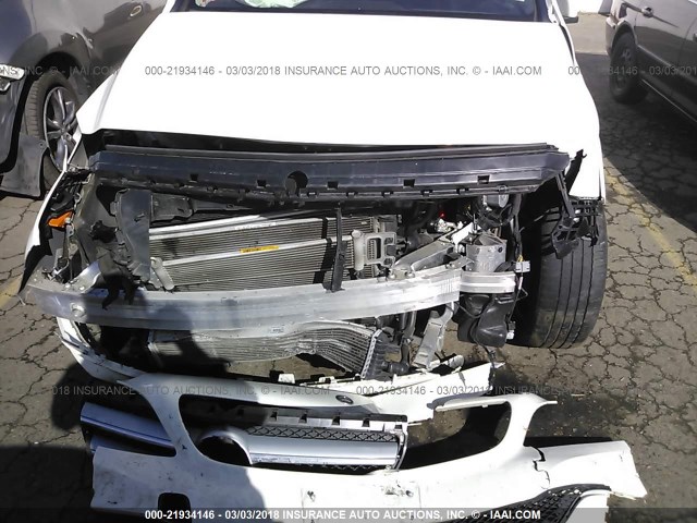 WDDVP9AB5FJ004852 - 2015 MERCEDES-BENZ B ELECTRIC WHITE photo 6