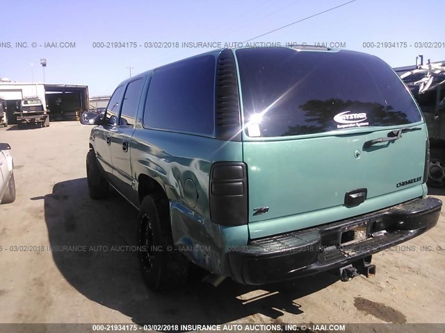 3GNFK16Z73G258555 - 2003 CHEVROLET SUBURBAN K1500 GREEN photo 3