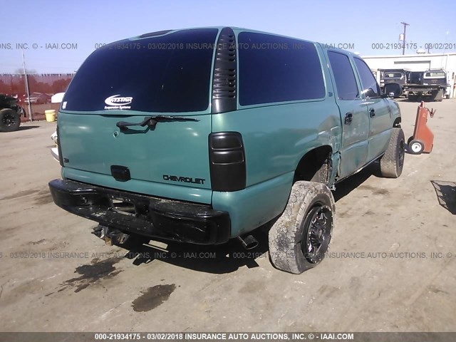 3GNFK16Z73G258555 - 2003 CHEVROLET SUBURBAN K1500 GREEN photo 4