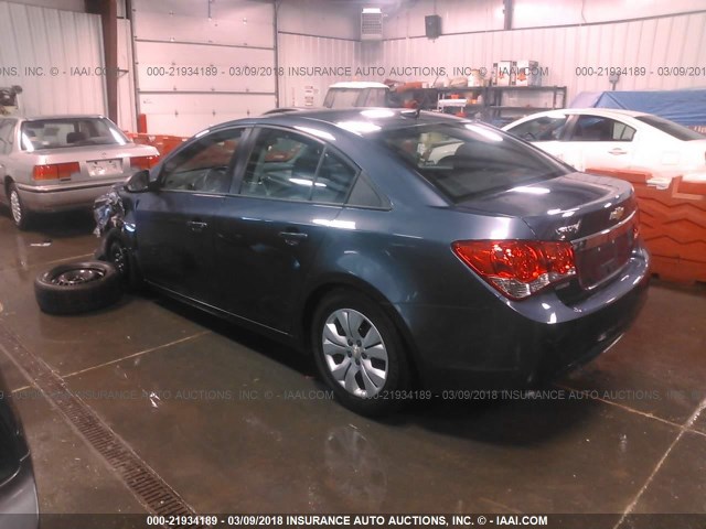 1G1PA5SH0E7337061 - 2014 CHEVROLET CRUZE LS BLUE photo 3