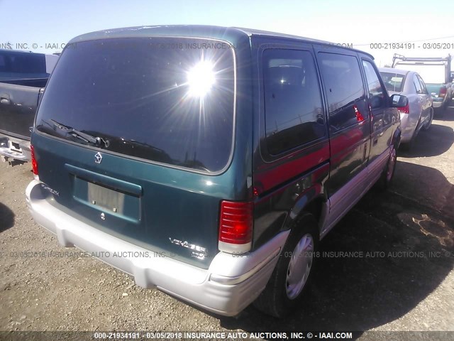 2P4GH55R0RR773982 - 1994 PLYMOUTH VOYAGER LE/LX GREEN photo 4