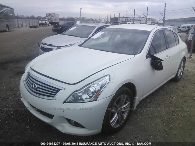 JN1DV6AP6CM812274 - 2012 INFINITI G25 JOURNEY WHITE photo 2