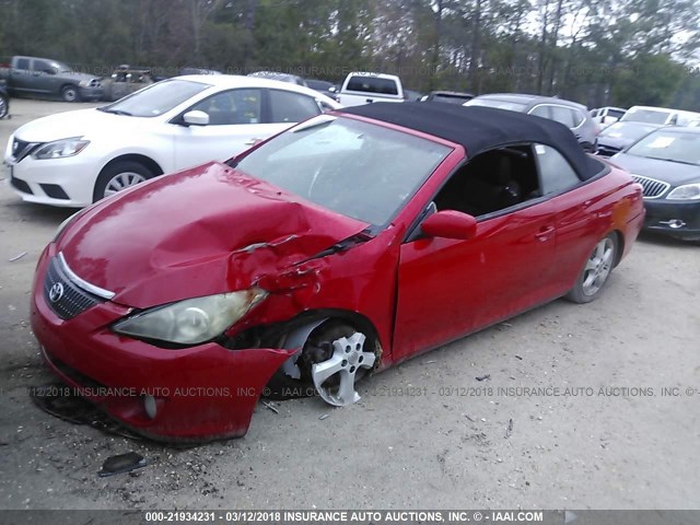 4T1FA38P36U085181 - 2006 TOYOTA CAMRY SOLARA SE/SLE RED photo 2