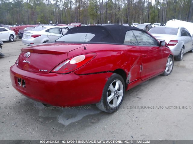 4T1FA38P36U085181 - 2006 TOYOTA CAMRY SOLARA SE/SLE წითელი ფოტო 4
