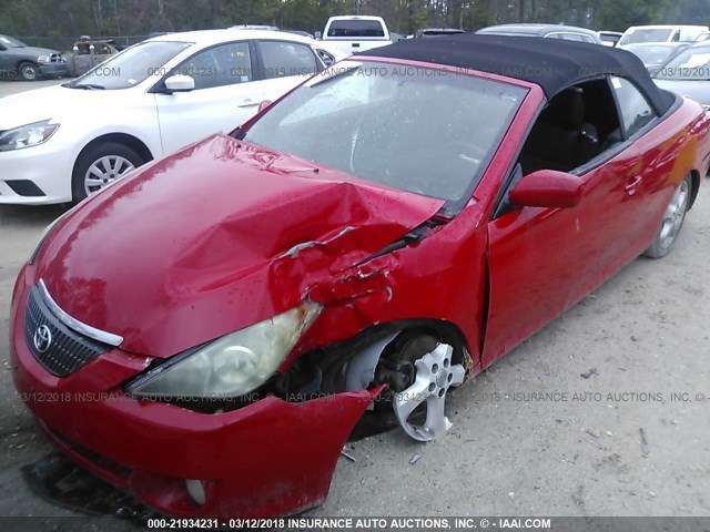 4T1FA38P36U085181 - 2006 TOYOTA CAMRY SOLARA SE/SLE წითელი ფოტო 6