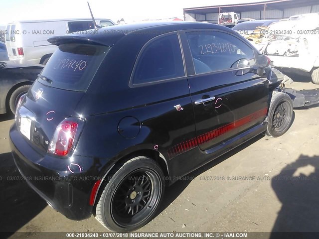 3C3CFFFH0FT504401 - 2015 FIAT 500 ABARTH BLACK photo 4