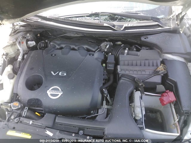 1N4AA5AP0DC815433 - 2013 NISSAN MAXIMA S/SV SILVER photo 10