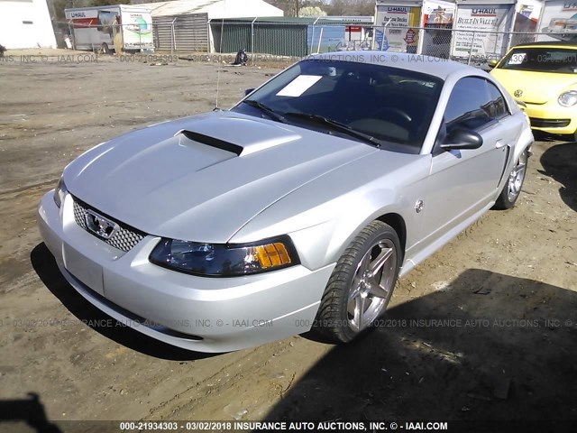 1FAFP42X24F139322 - 2004 FORD MUSTANG GT SILVER photo 2