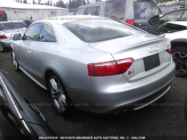 WAURV78T29A011344 - 2009 AUDI S5 QUATTRO SILVER photo 3