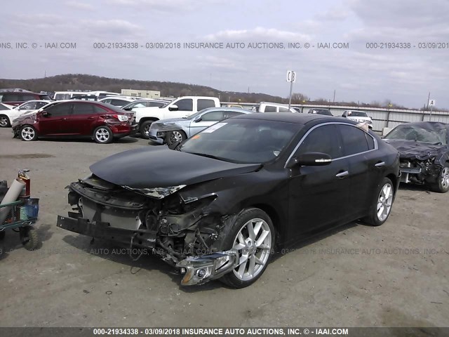 1N4AA51E19C849421 - 2009 NISSAN MAXIMA S/SV BLACK photo 2