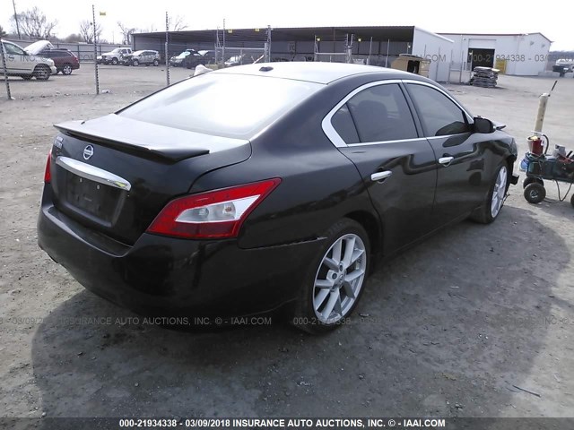 1N4AA51E19C849421 - 2009 NISSAN MAXIMA S/SV BLACK photo 4