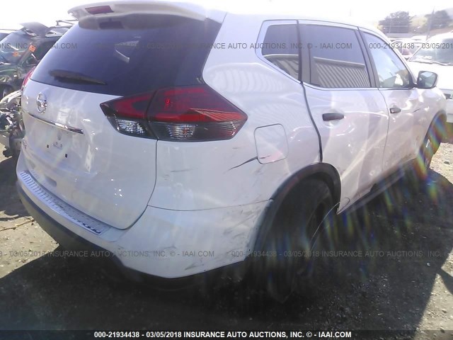 JN8AT2MT9HW141478 - 2017 NISSAN ROGUE S/SL/SV WHITE photo 4