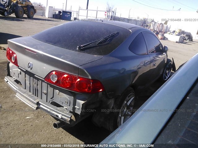 JH4DC54876S007383 - 2006 ACURA RSX GRAY photo 4