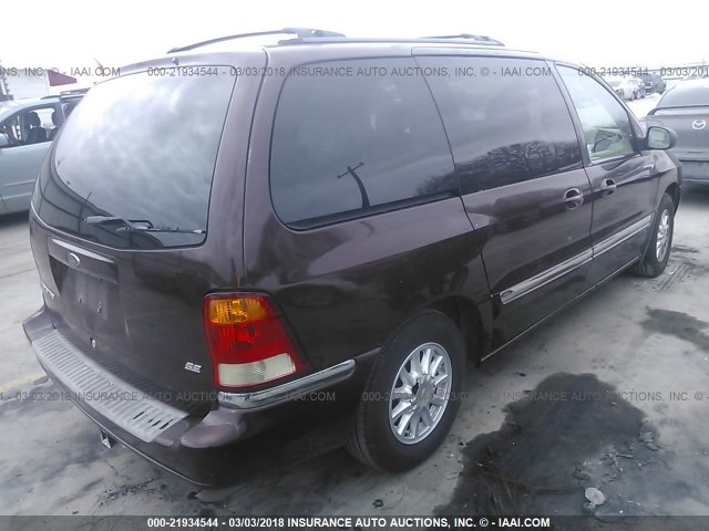 2FMZA5247YBC03300 - 2000 FORD WINDSTAR SE BURGUNDY photo 4