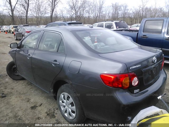 2T1BU4EE9AC253883 - 2010 TOYOTA COROLLA S/LE/XLE GRAY photo 3