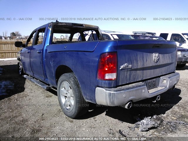 1C6RR6TT4GS368449 - 2016 RAM 1500 SLT BLUE photo 3