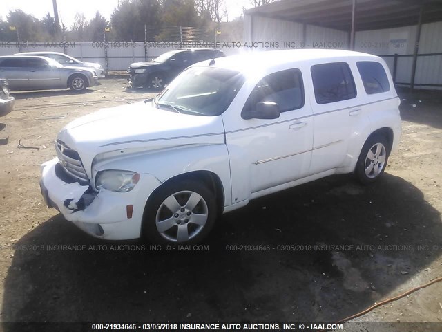 3GNCA13B09S627341 - 2009 CHEVROLET HHR LS WHITE photo 2