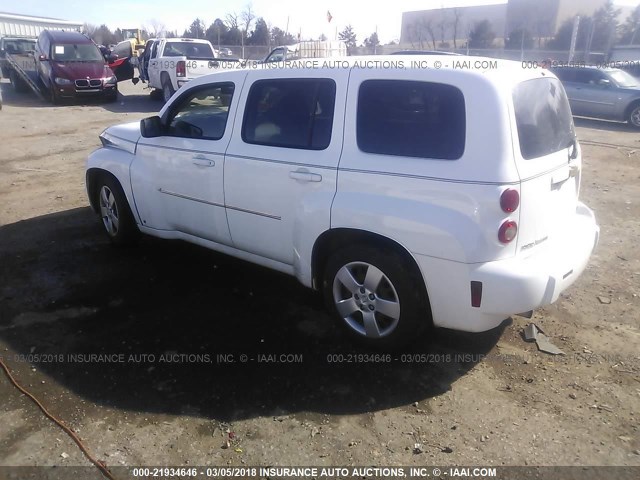 3GNCA13B09S627341 - 2009 CHEVROLET HHR LS WHITE photo 3