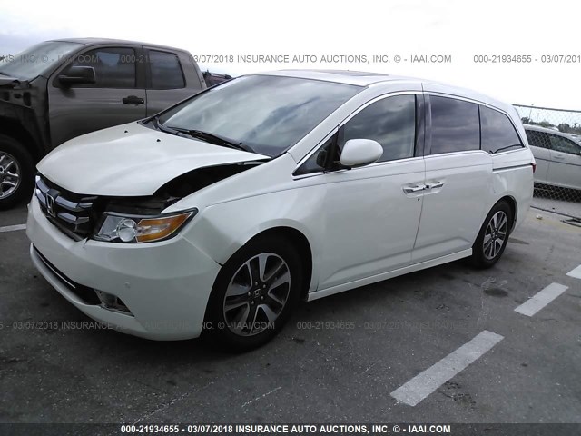 5FNRL5H90EB077751 - 2014 HONDA ODYSSEY TOURING/TOURING ELITE WHITE photo 2