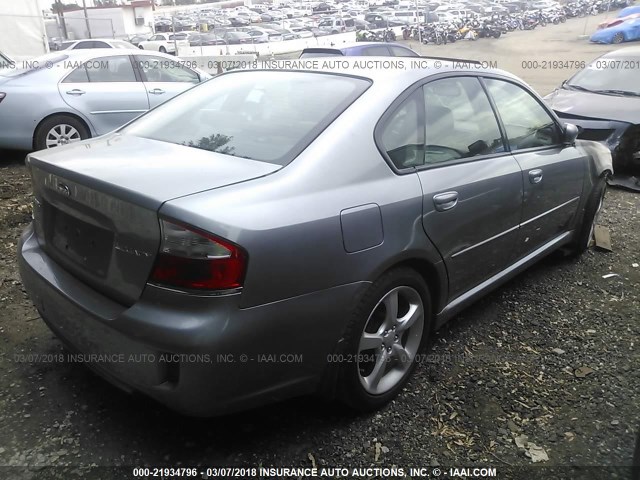 4S3BL616X86202116 - 2008 SUBARU LEGACY 2.5I GRAY photo 4