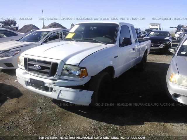 1FTZR44U44PA91112 - 2004 FORD RANGER SUPER CAB WHITE photo 2