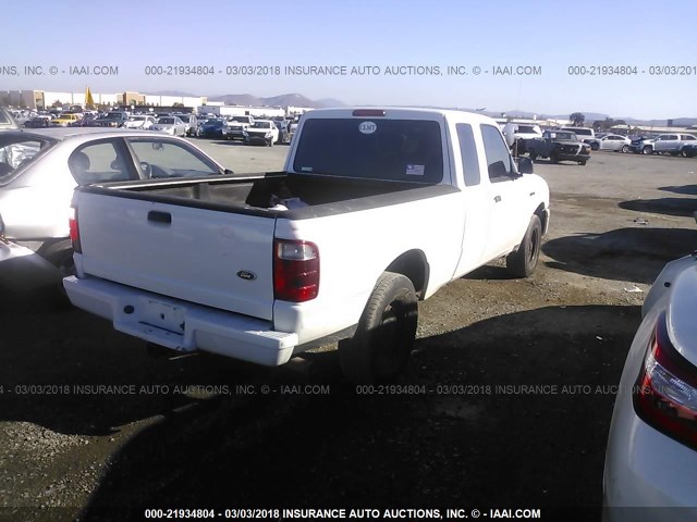 1FTZR44U44PA91112 - 2004 FORD RANGER SUPER CAB WHITE photo 4