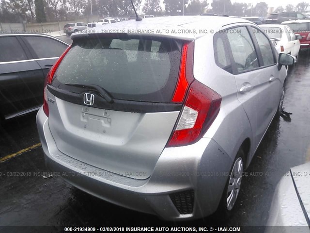 3HGGK5H54FM751003 - 2015 HONDA FIT LX GRAY photo 4