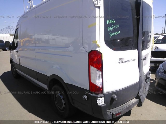 1FTYR2CM3GKA83229 - 2016 FORD TRANSIT T-250 WHITE photo 3