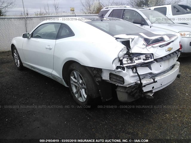 2G1FB1E32E9292933 - 2014 CHEVROLET CAMARO LT WHITE photo 3