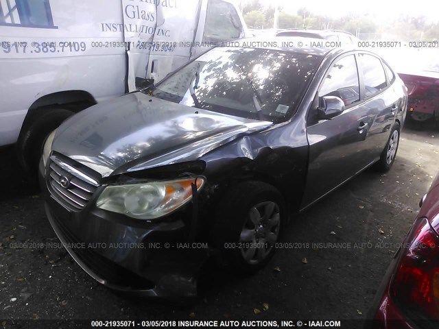 KMHDU46D39U601024 - 2009 HYUNDAI ELANTRA GLS/SE GRAY photo 2