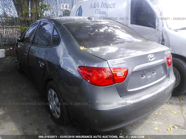 KMHDU46D39U601024 - 2009 HYUNDAI ELANTRA GLS/SE GRAY photo 3