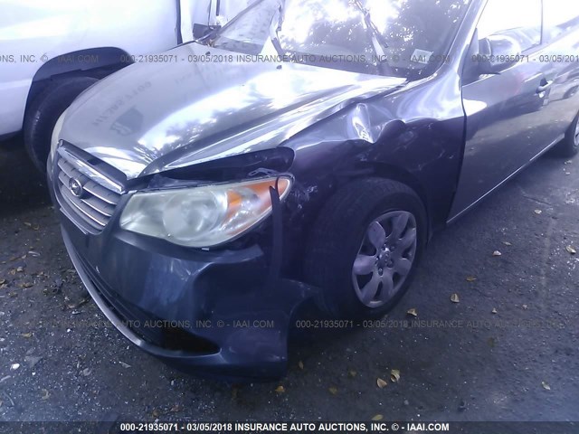 KMHDU46D39U601024 - 2009 HYUNDAI ELANTRA GLS/SE GRAY photo 6