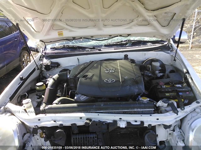 5TBRU34106S464193 - 2006 TOYOTA TUNDRA ACCESS CAB SR5 WHITE photo 10