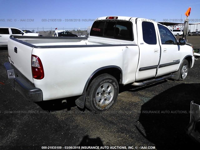 5TBRU34106S464193 - 2006 TOYOTA TUNDRA ACCESS CAB SR5 WHITE photo 4