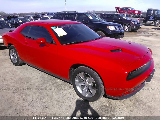 2C3CDZAGXFH709304 - 2015 DODGE CHALLENGER SXT RED photo 1