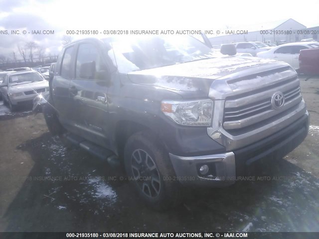 5TFUW5F12GX582620 - 2016 TOYOTA TUNDRA DOUBLE CAB SR/SR5 GRAY photo 1