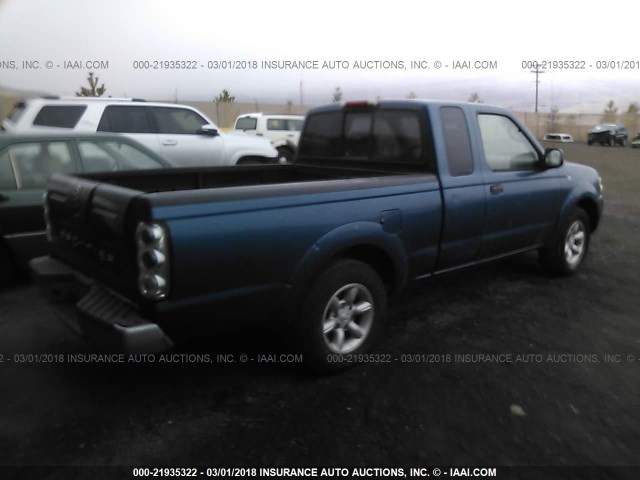 1N6DD26T74C439832 - 2004 NISSAN FRONTIER KING CAB XE BLUE photo 4