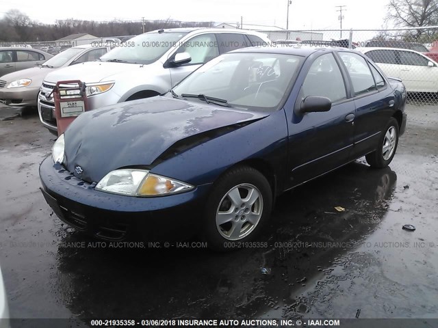 1G1JF52T517270804 - 2001 CHEVROLET CAVALIER LS BLUE photo 2