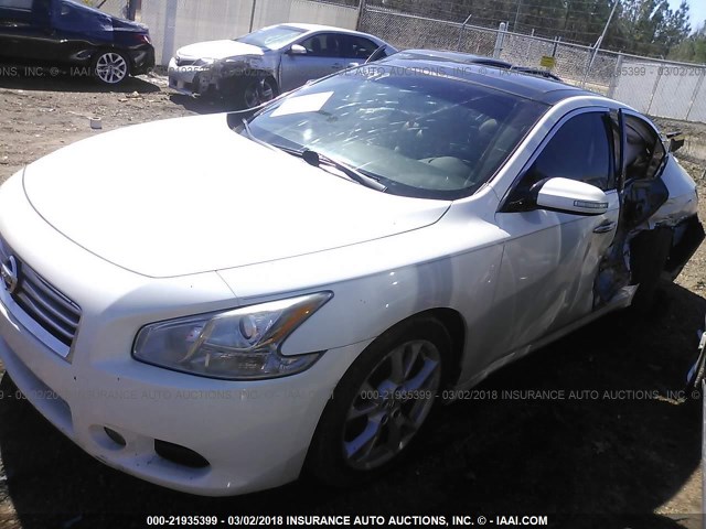 1N4AA5APXDC824432 - 2013 NISSAN MAXIMA S/SV WHITE photo 2