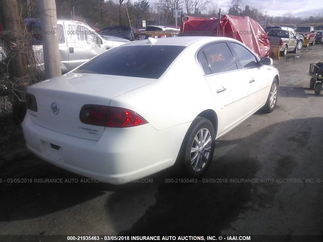 1G4HD57189U111545 - 2009 BUICK LUCERNE CXL WHITE photo 4