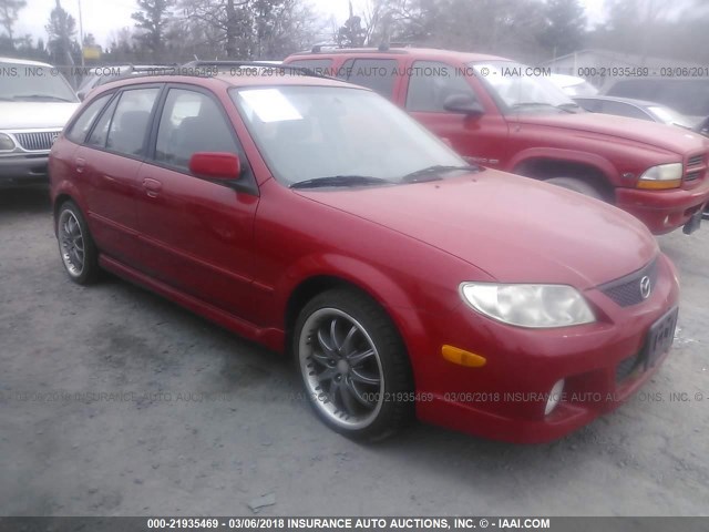 JM1BJ245721513847 - 2002 MAZDA PROTEGE PR5 RED photo 1