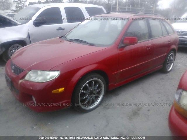 JM1BJ245721513847 - 2002 MAZDA PROTEGE PR5 RED photo 2