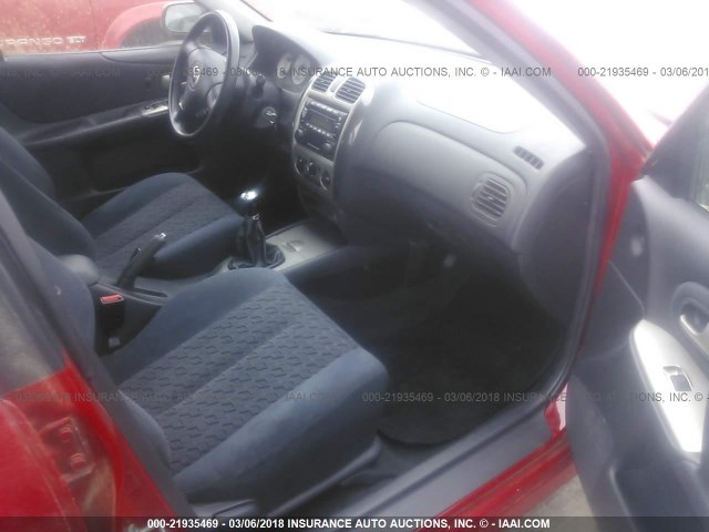 JM1BJ245721513847 - 2002 MAZDA PROTEGE PR5 红色 照片 5