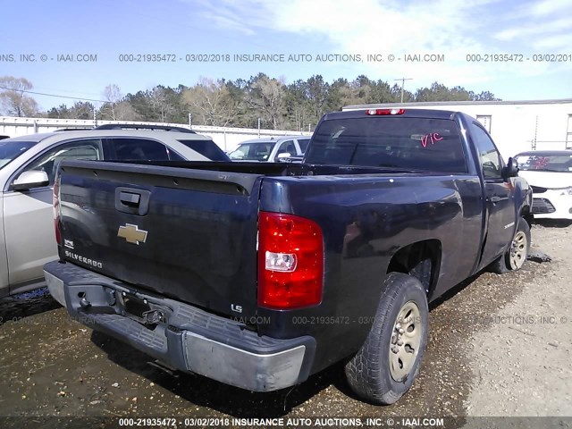 1GCEC14C17E534211 - 2007 CHEVROLET SILVERADO C1500 BLACK photo 4